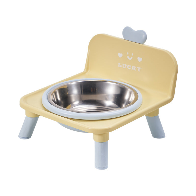 Anti-Spill Ceramic Pet Bowl with Stand