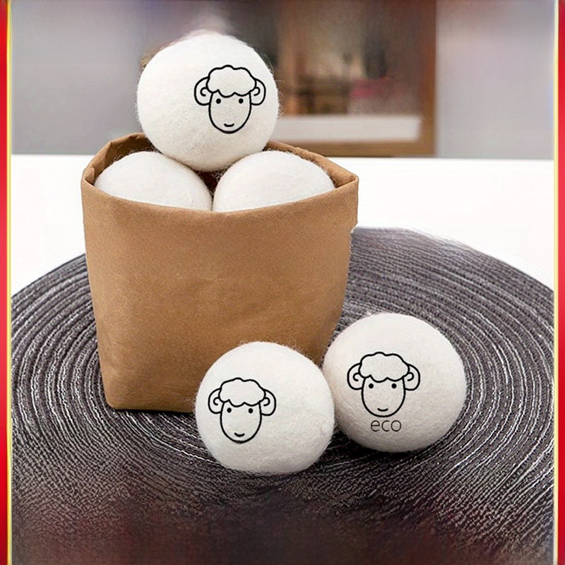 Anti-tangling quick-drying wool dryer balls