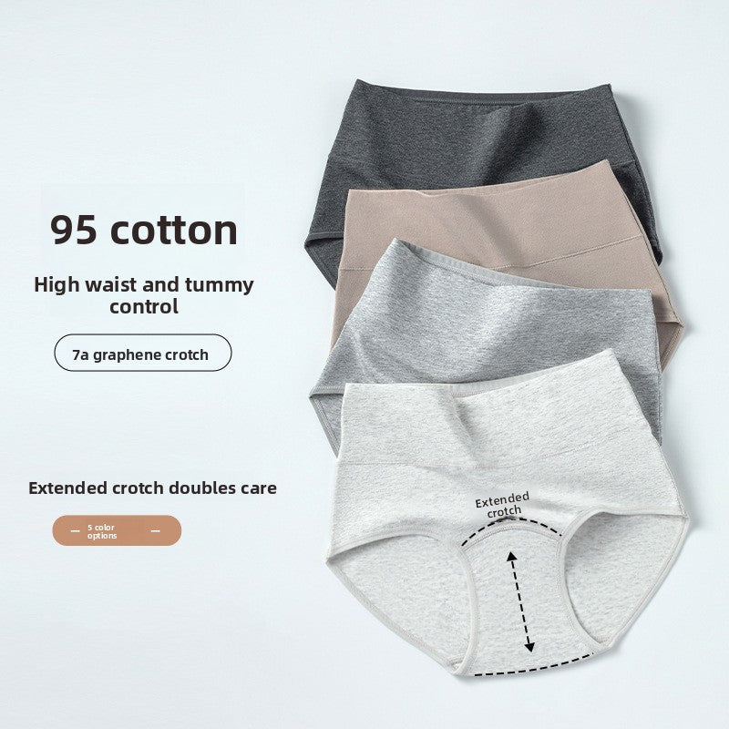 Antibacterial Cotton High Waist Women's Underwear