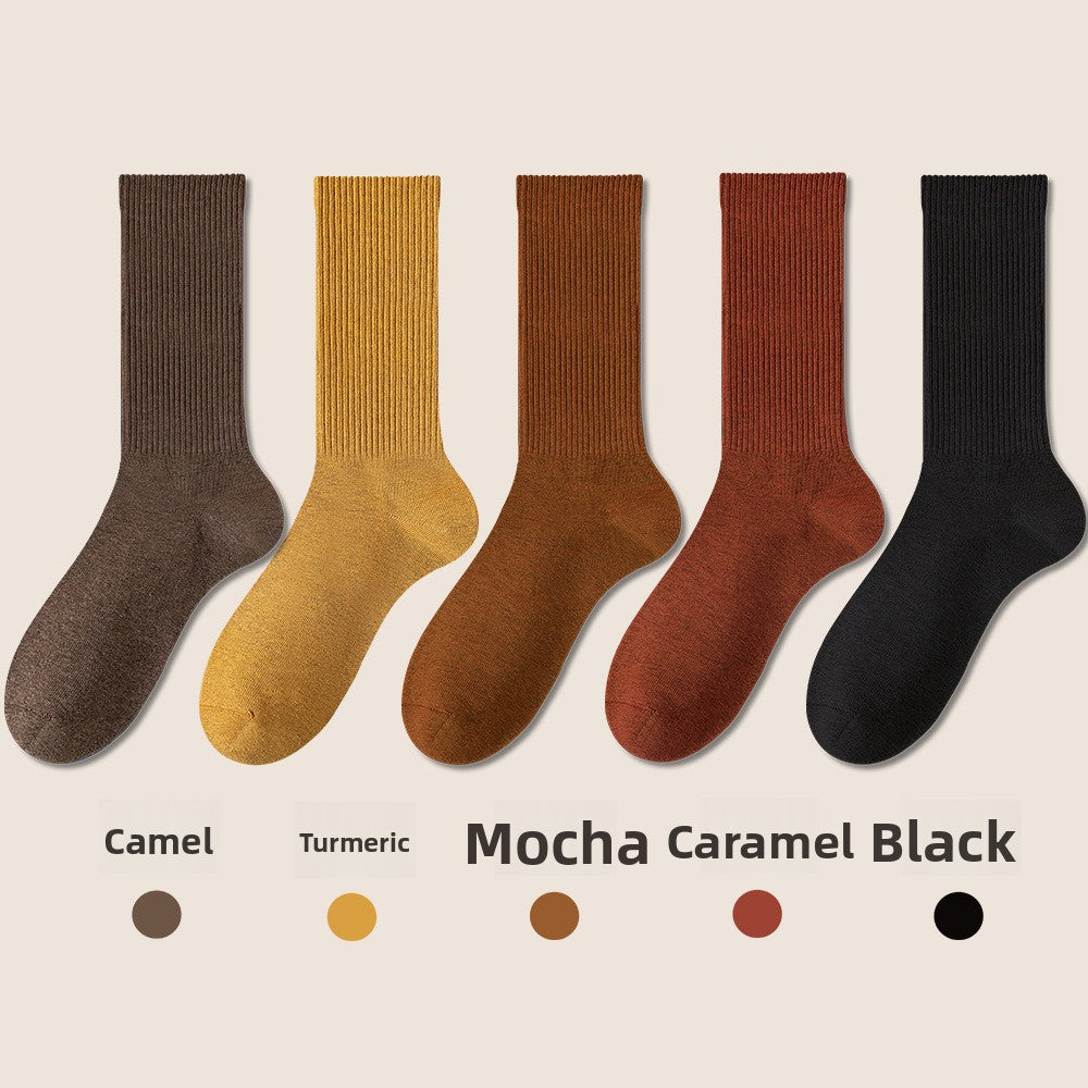 Antibacterial Cotton Mid-Calf Socks for Women