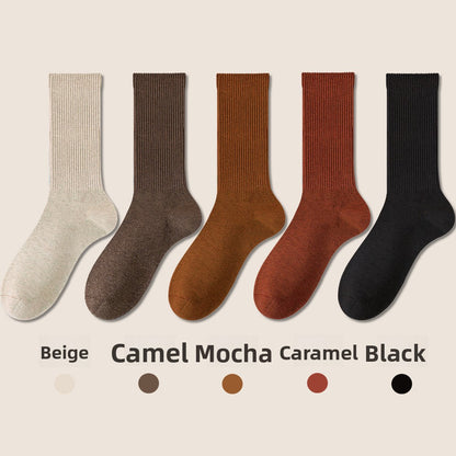 Antibacterial Cotton Mid-Calf Socks for Women