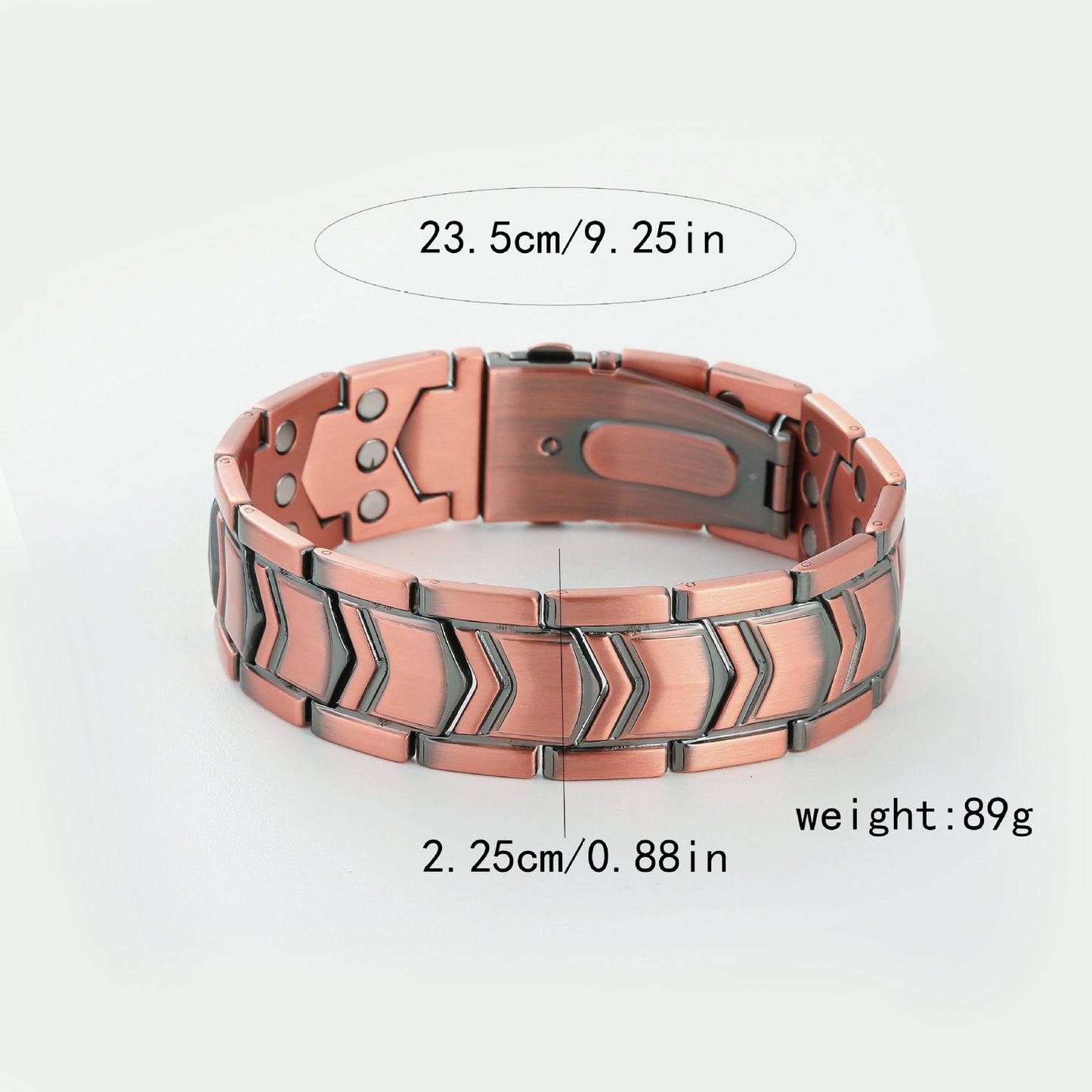 Antique Bronze Magnetic Bracelet Retro Fish Scale Pattern