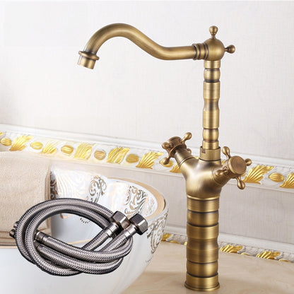 Antique Copper Washbasin Faucet Hot and Cold