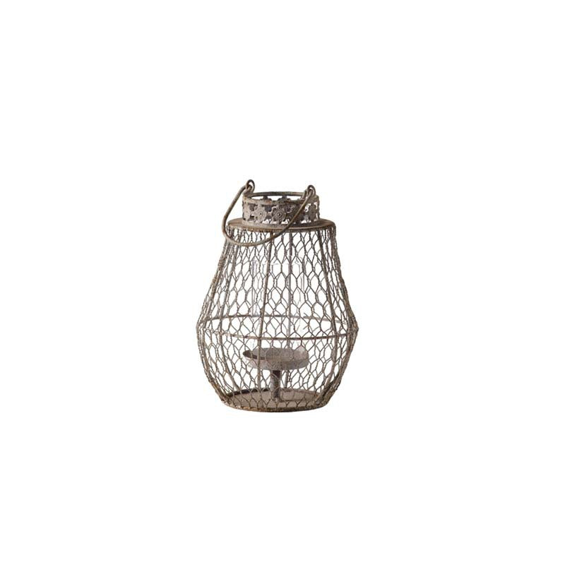 Antique Hollow Iron Candle Holder