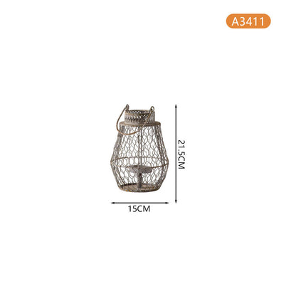 Antique Hollow Iron Candle Holder