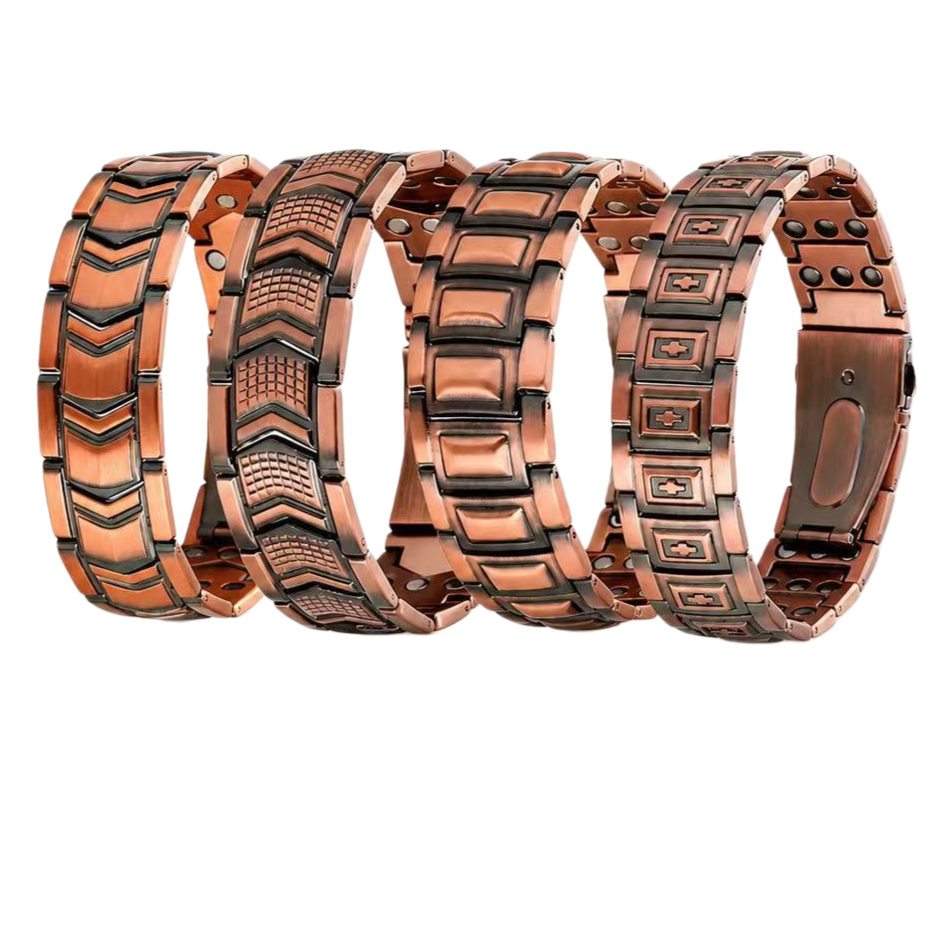 Antique Red Copper Magnetic Bracelet