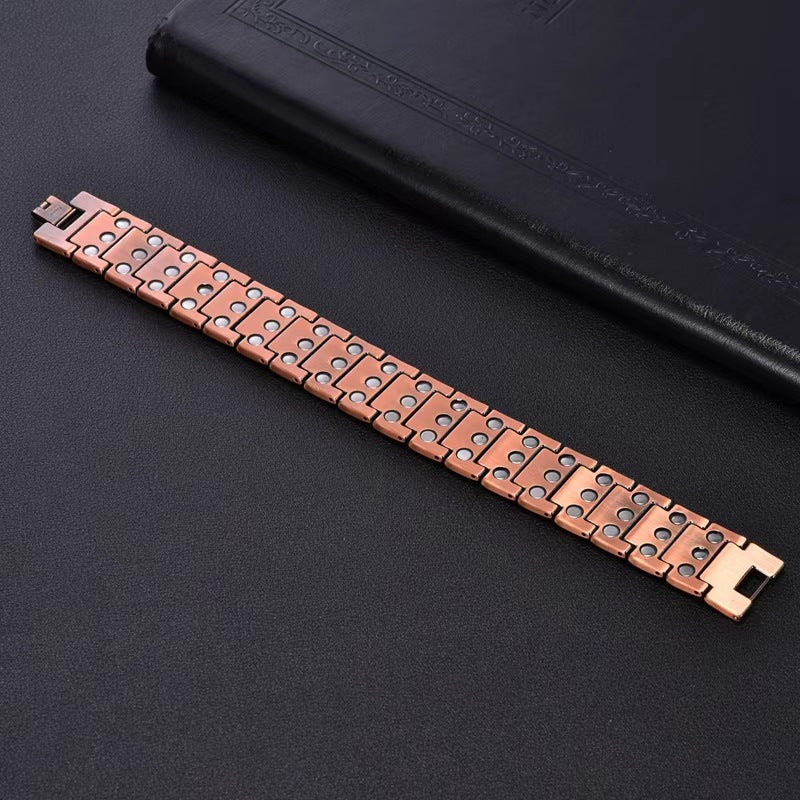 Antique Red Copper Watch Buckle Bracelet Hand Jewelry