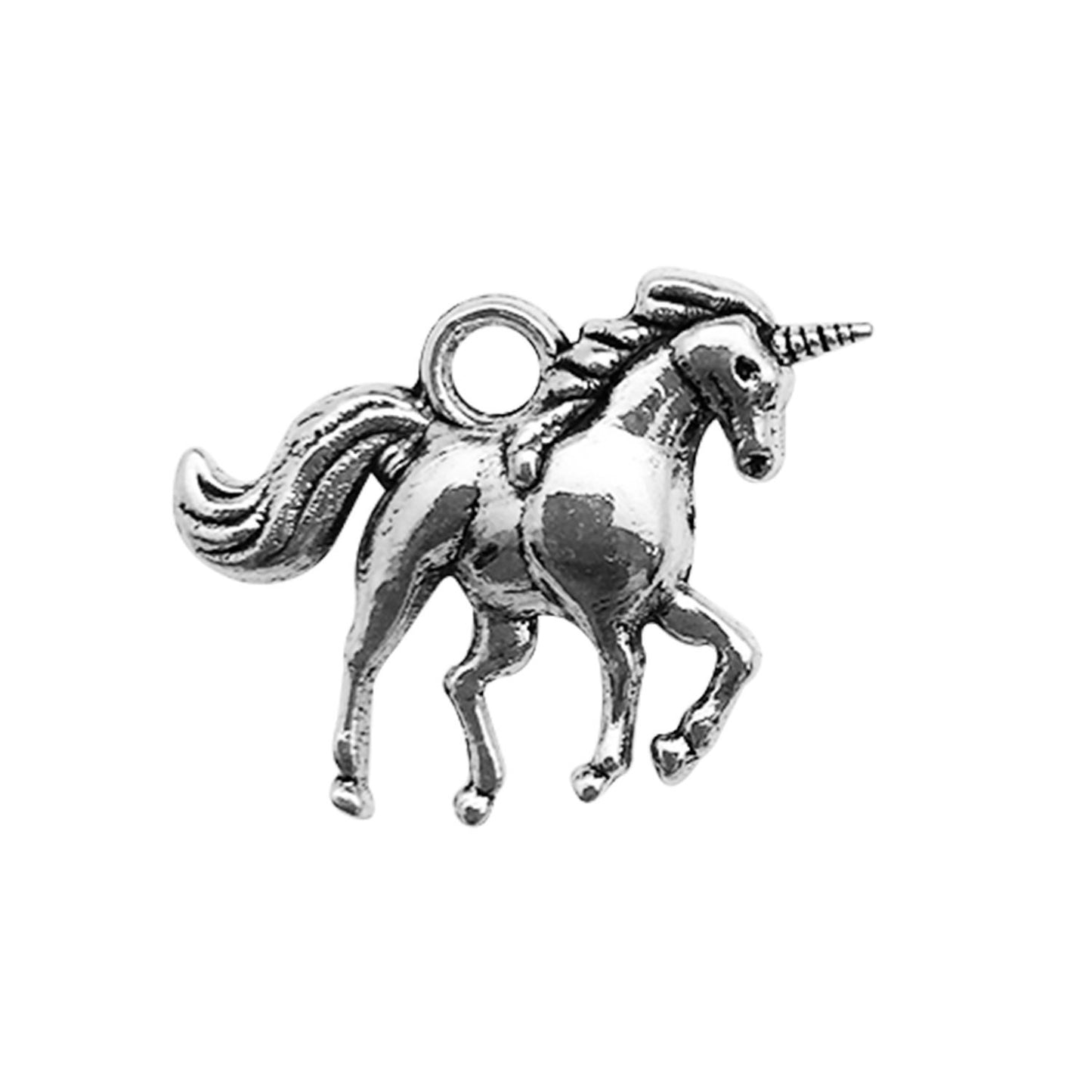 Antique Silver Unicorn Charms for DIY Jewelry