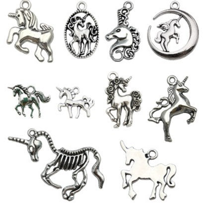 Antique Silver Unicorn Charms for DIY Jewelry