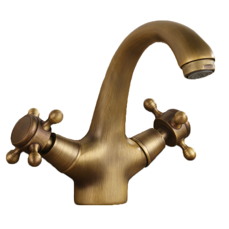 Antique-Style Brass Basin Faucet