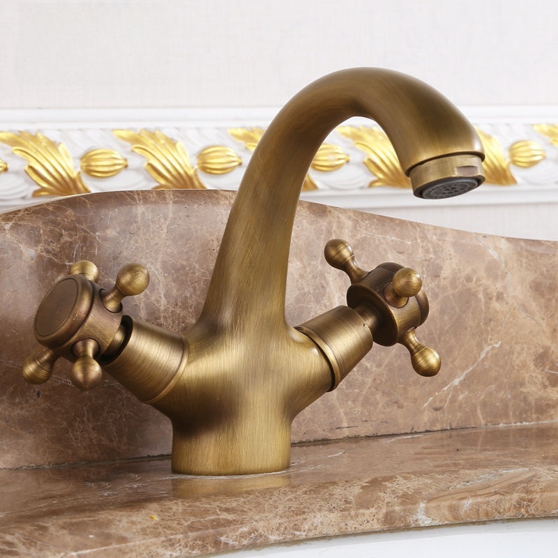 Antique-Style Brass Basin Faucet
