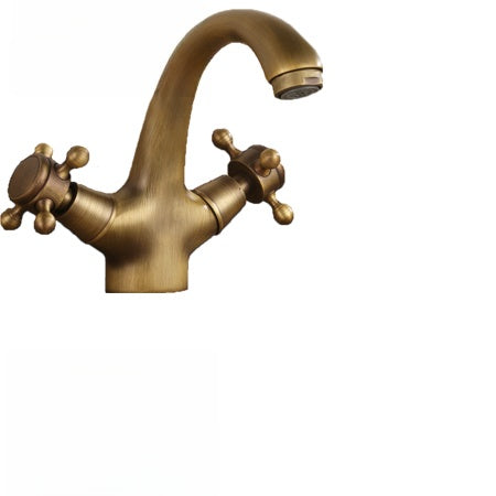 Antique-Style Brass Basin Faucet
