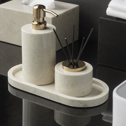 Antique Style Marble Bathroom Toiletry Organizer Set