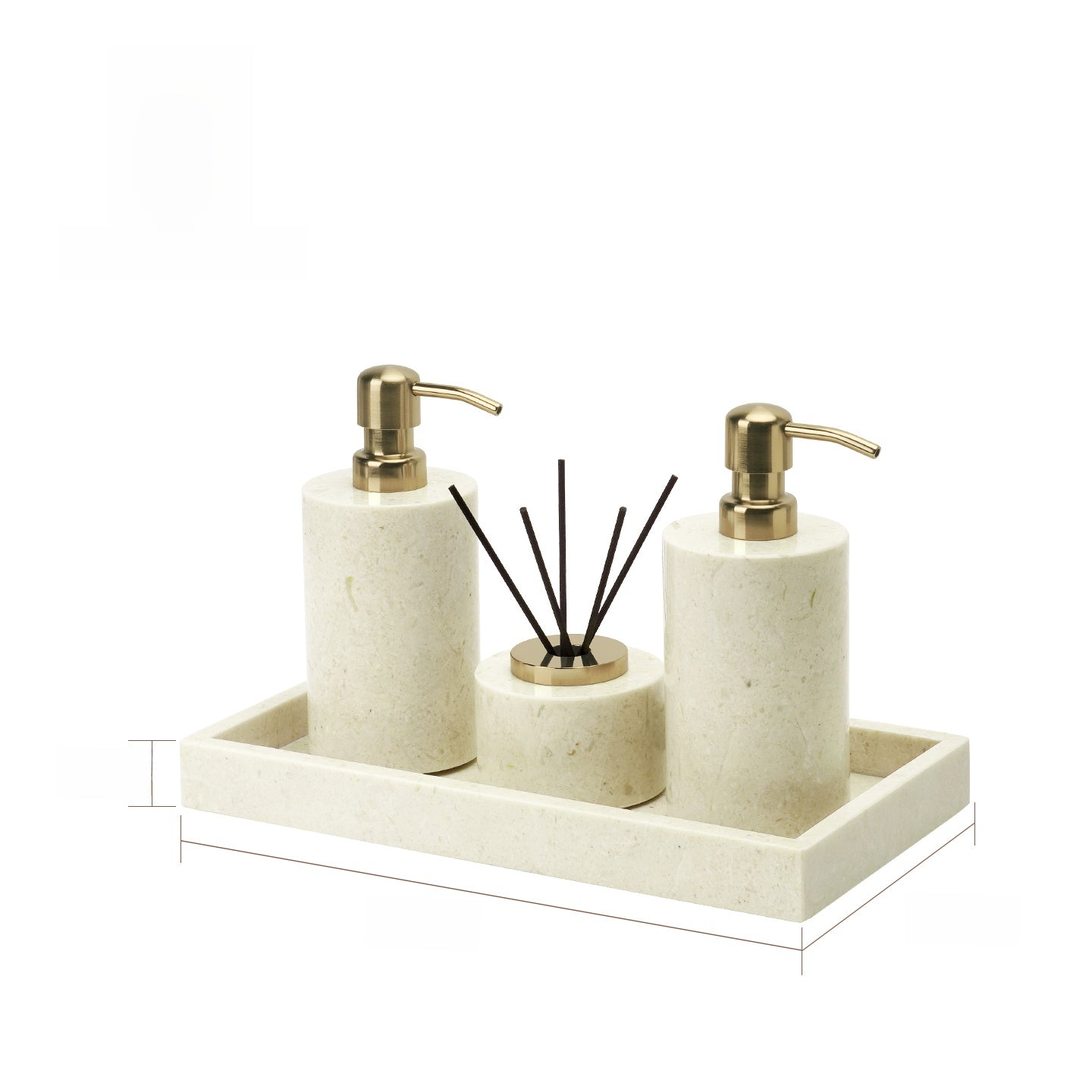Antique Style Marble Bathroom Toiletry Organizer Set