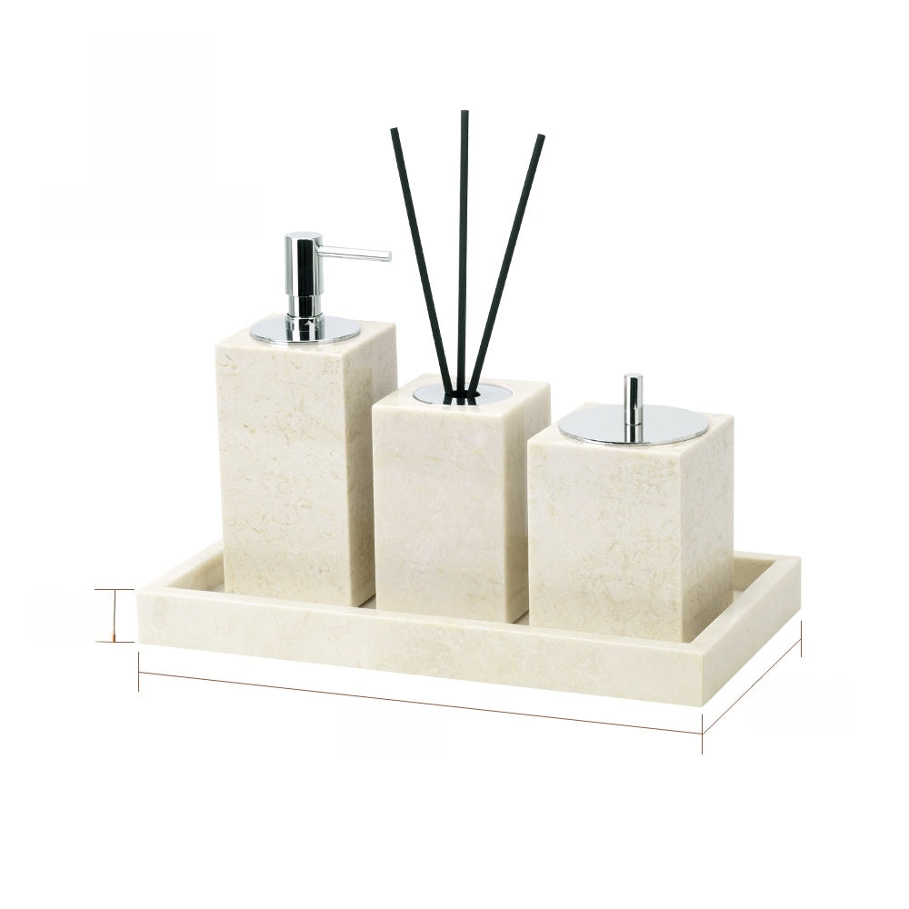 Antique Style Marble Bathroom Toiletry Organizer Set