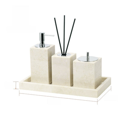 Antique Style Marble Bathroom Toiletry Organizer Set