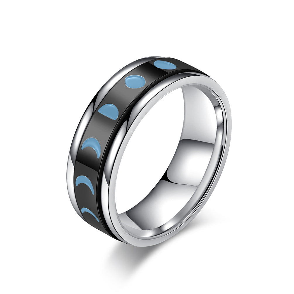 Anxiety-Relieving Rotating Solar Eclipse Ring