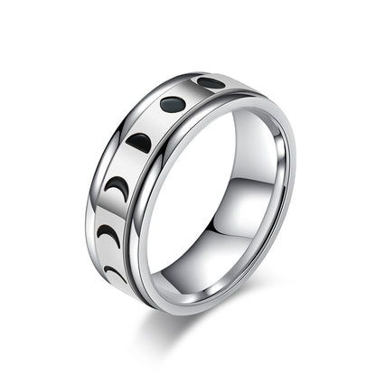 Anxiety-Relieving Rotating Solar Eclipse Ring