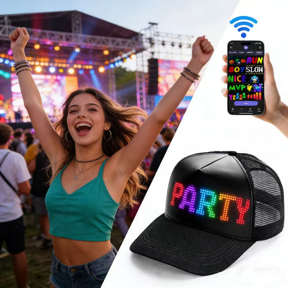 App Controlled LED Display Baseball Cap