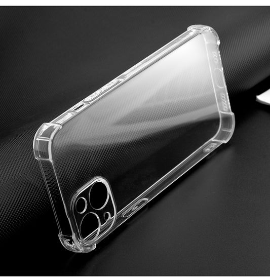 Apple 17 Phone Case Iphone16 Transparent Soft Case 15 Four-Corner Anti-Drop Ultra-Thin 13Pro14 Space Protective Case