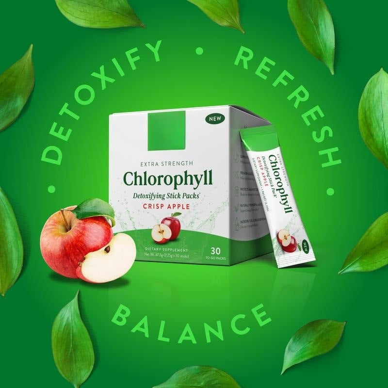 Apple Flavored Chlorophyll Dietary Supplement Powder