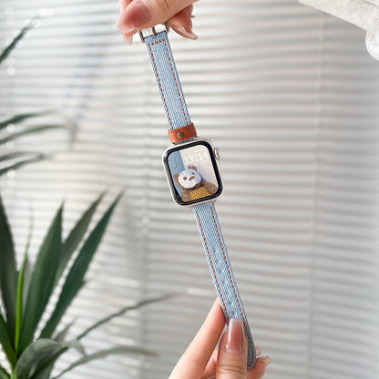 apple watch women's leather autumn and winter wristband