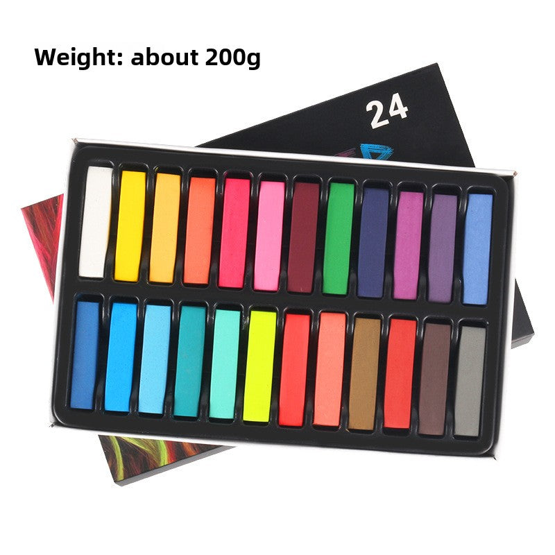 Apply colored chalk powder