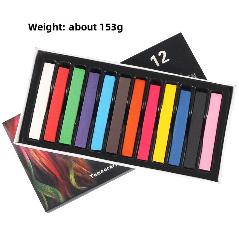 Apply colored chalk powder