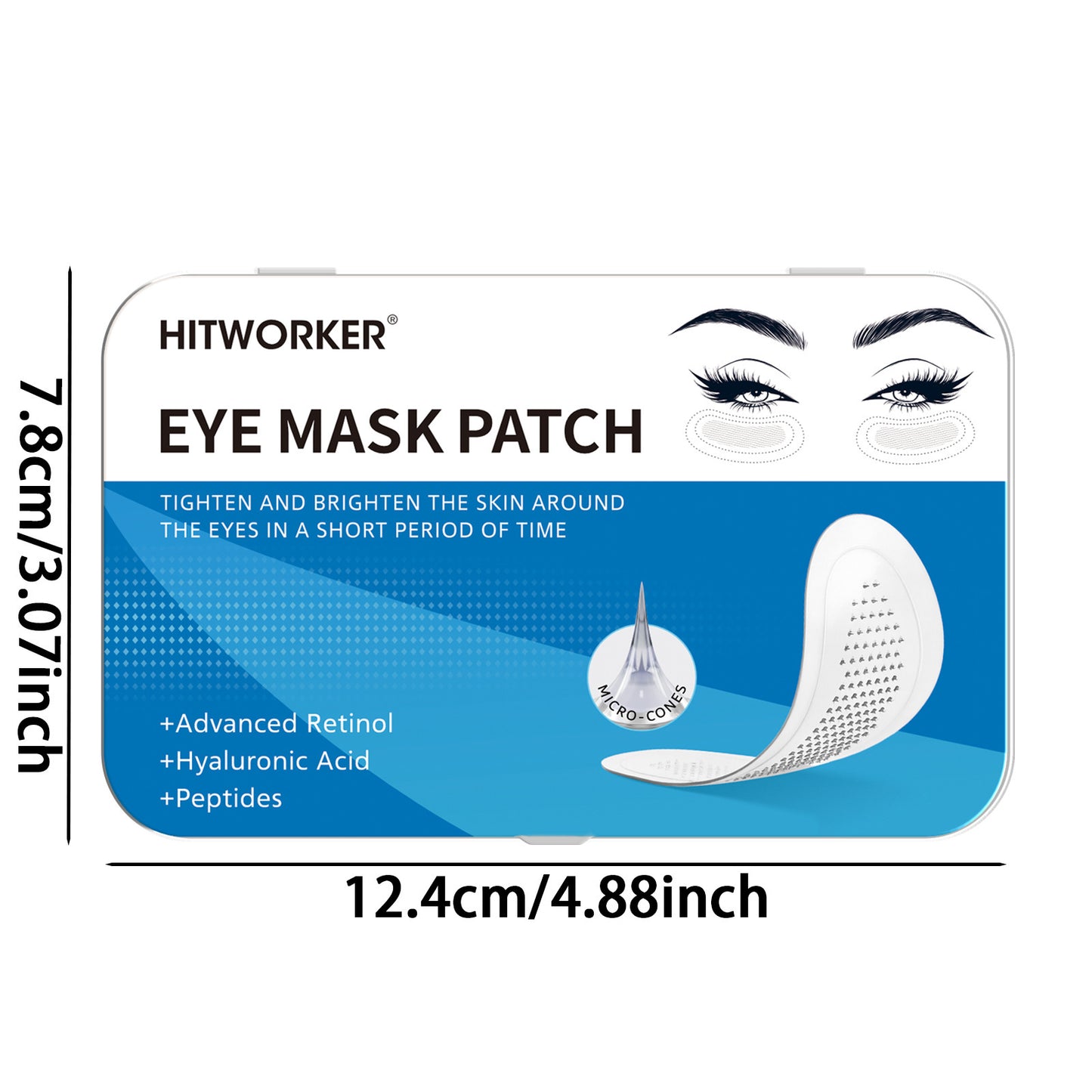 Apply firming and wrinkle-reducing eye mask