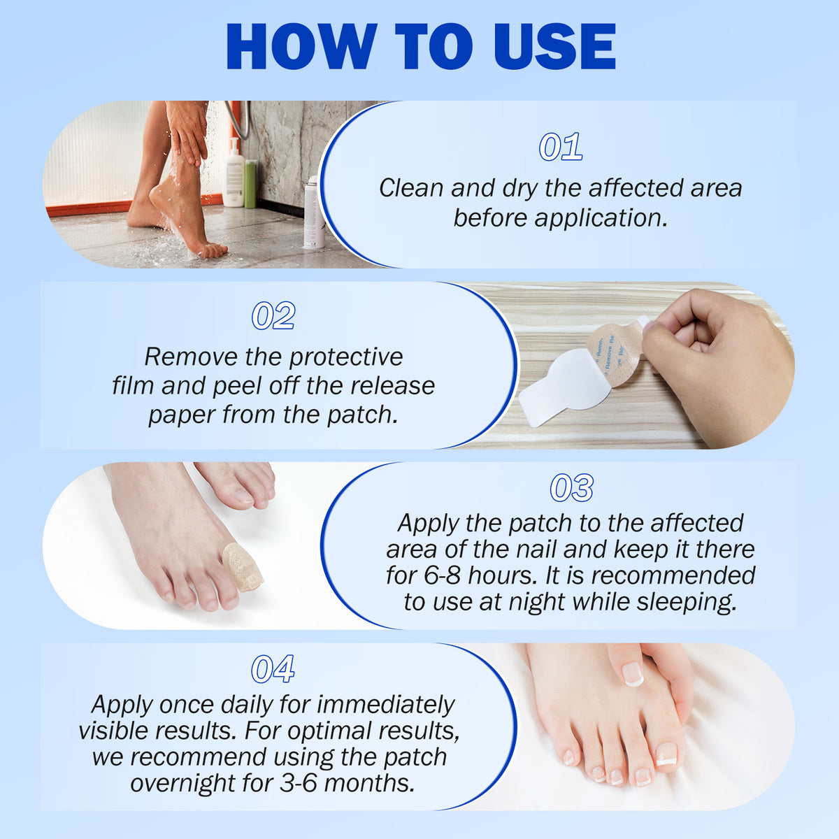 Apply nail groove inflammation nail patch