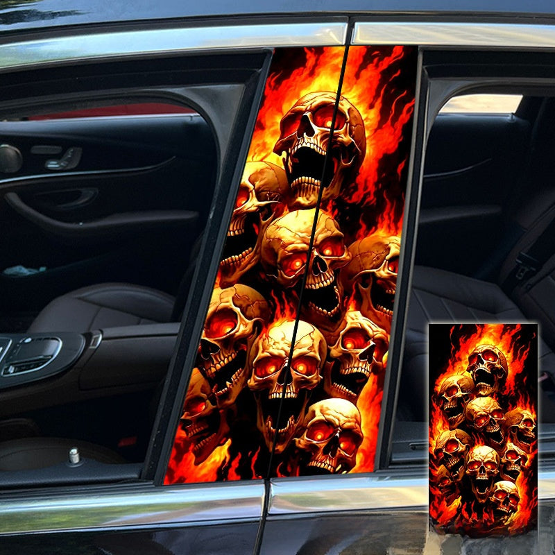 Apply personalized protective film to the B-pillar car