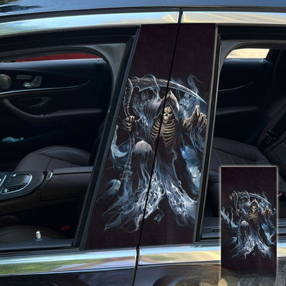Apply personalized protective film to the B-pillar car