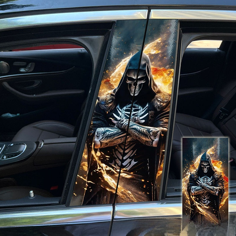 Apply personalized protective film to the B-pillar car