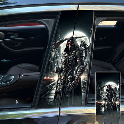 Apply personalized protective film to the B-pillar car