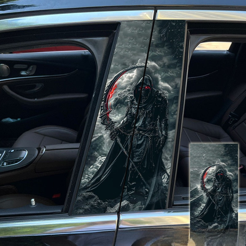 Apply personalized protective film to the B-pillar car