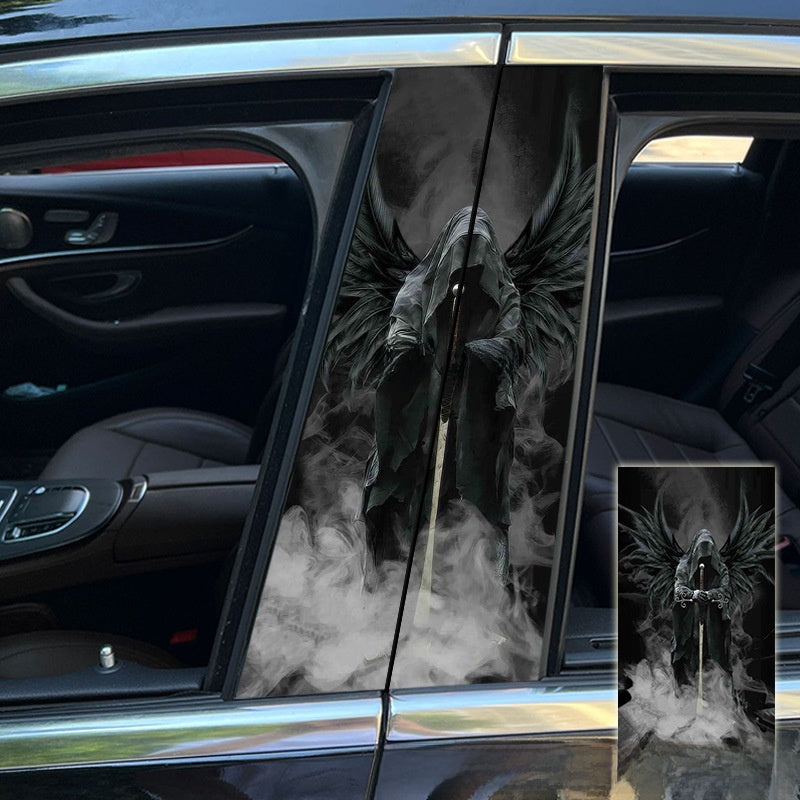 Apply personalized protective film to the B-pillar car
