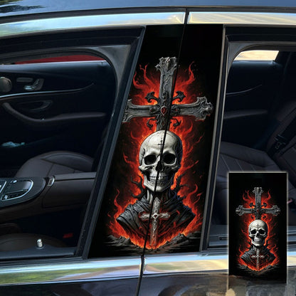 Apply personalized protective film to the B-pillar car