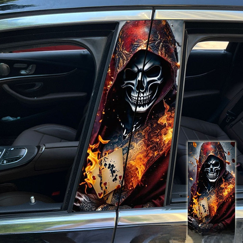 Apply personalized protective film to the B-pillar car