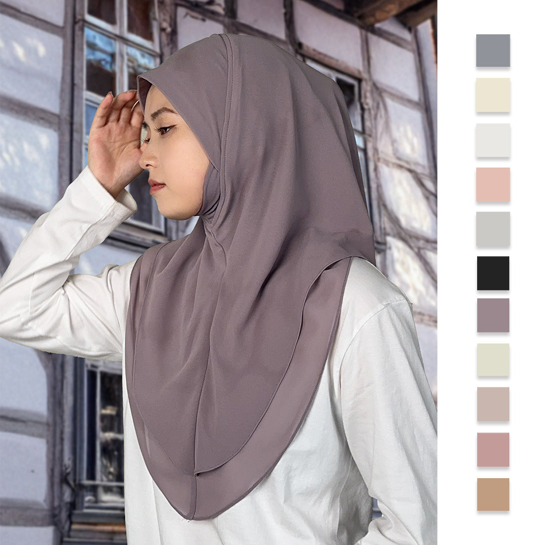 Arab ladies' swallowtail headscarf