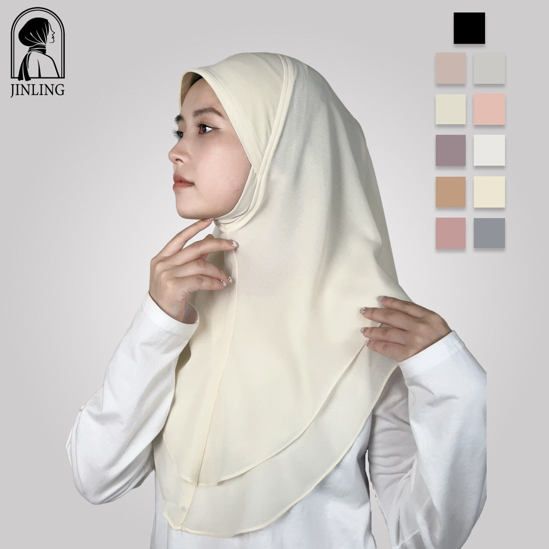 Arab ladies' swallowtail headscarf