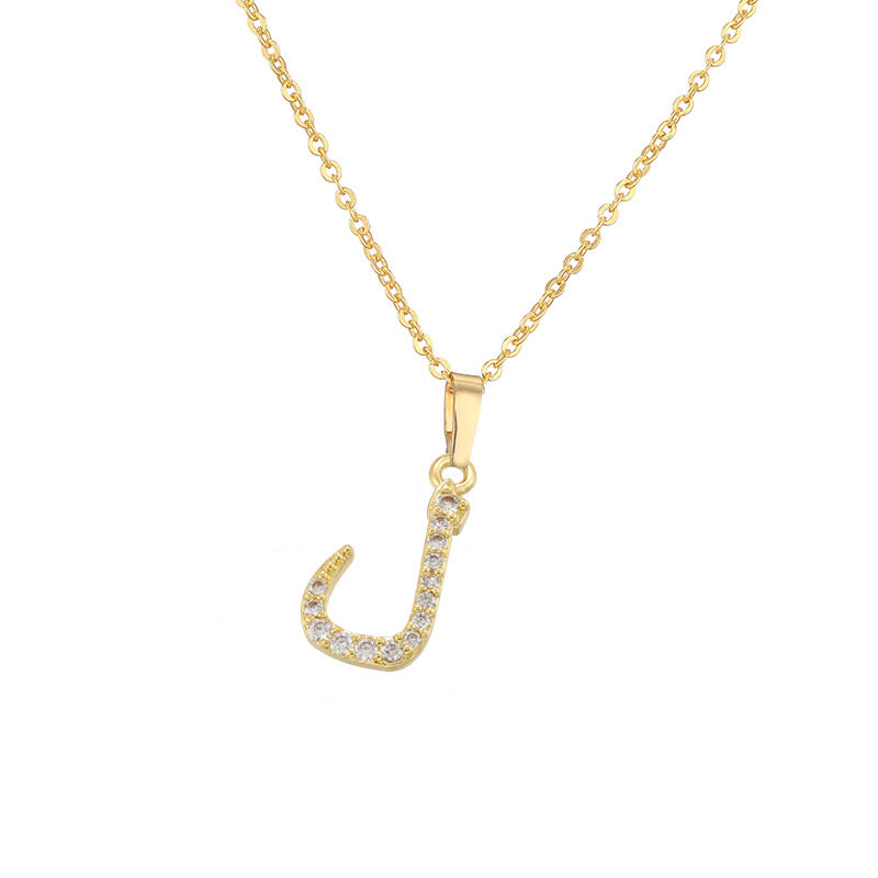 Arabic Letter Pendant Necklace