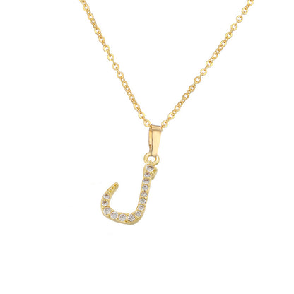 Arabic Letter Pendant Necklace