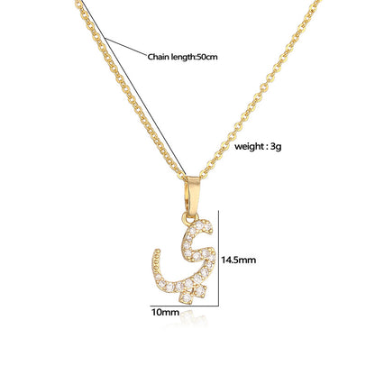 Arabic Letter Pendant Necklace