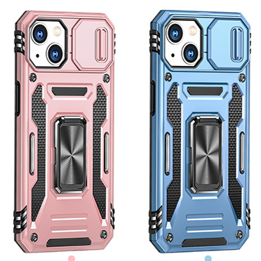 Armor Stand Push Window Protective Case for iPhone