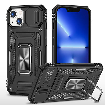 Armor Stand Push Window Protective Case for iPhone
