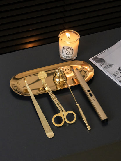 Aromatherapy Candle Tool with Wick Cutter and USB Lighter