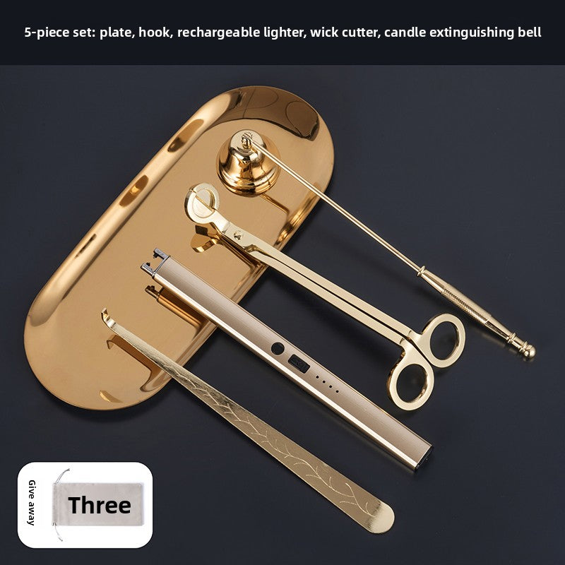 Aromatherapy Candle Tool with Wick Cutter and USB Lighter