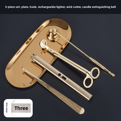 Aromatherapy Candle Tool with Wick Cutter and USB Lighter