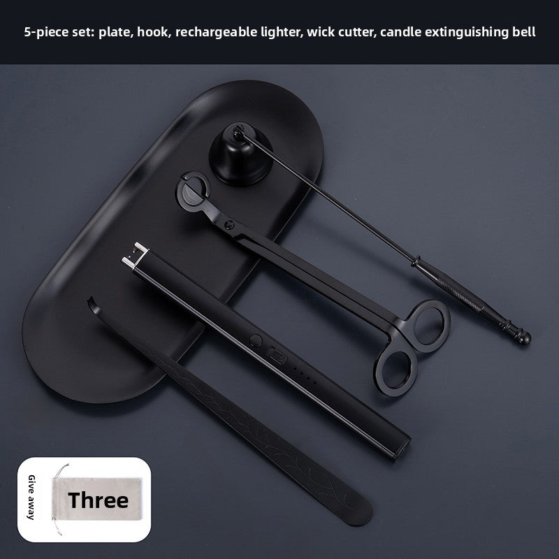 Aromatherapy Candle Tool with Wick Cutter and USB Lighter