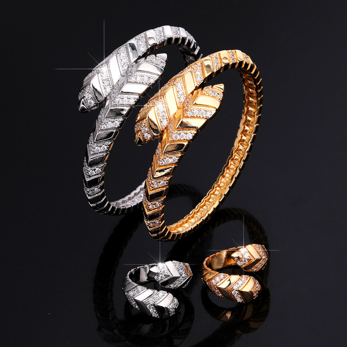 Arrowhead Design Copper Bracelet Ring